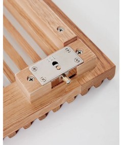 Knižnica v dekore duba s posuvnými dverami v prírodnej farbe 85x170 cm Beyla – Kave Home