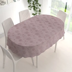 Biante Teflónový oválny obrus TF-077 Kvetované ornamenty na staroružovom 100x140 cm