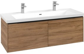 VILLEROY &amp; BOCH Subway 3.0 závesná skrinka pod umývadlo, 2 zásuvky, 1272 x 478 x 429 mm, Oak Kansas, C60101RH