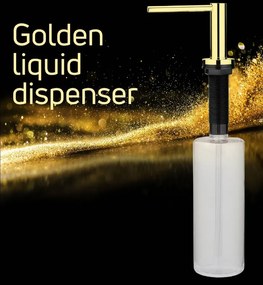 Deante Aster, dávkovač saponátu pre kuchynské drezy s dlhou výlevkou 500ml, zlatá lesklá, ZZZ_Z0DD