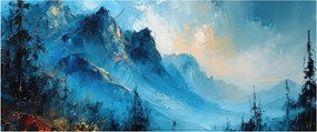 Obraz - Maľba hôr (120x50 cm)