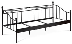 BONTEC Jednolôžková posteľ 208x98cm, kov, čierna, BED-1905 BK Farba: Čierna