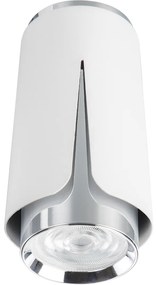 Stropné svietidlo Flower, 1x biele/chrómové kovové tienidlo