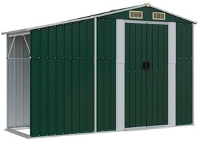 Záhradná kôlňa zelená 277x192,5x179 cm pozinkovaná oceľ