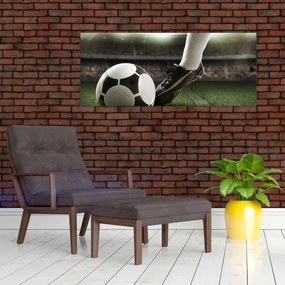 Obraz - Futbalová lopta (120x50 cm)