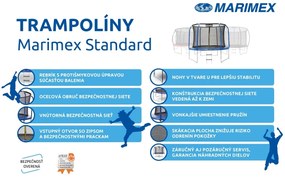 Marimex | Trampolína Marimex Standard 366 cm - zelená + vnútorná ochranná sieť + schodíky ZADARMO | 19000101