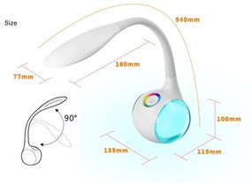 Solight LED stolová lampa 6W s dotykovým stmievačom WO39