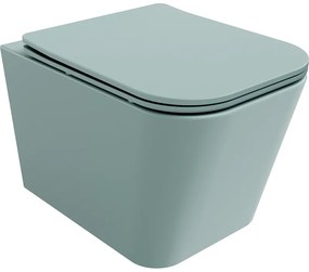 Mexen Teo WC misa Rimless s pomaly padajúcim sedátkom, duroplast, Zelená bledomatná - 30854048