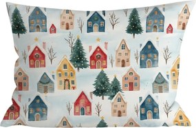 Bavlnená obliečka na vankúš WINTER VILLAGE 50x70 cm, farebný