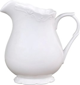 Zelený porcelánový džbán s čipkou Provence lace green - 18cm / 1.1L