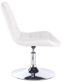LuxuryForm DESIGN Stolička PARIS na striebornom tanieri - biela