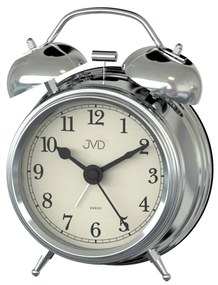 Ručičkový budík JVD SRP2215.1 – klasický budík s mechanickým zvonením, 12,5 cm