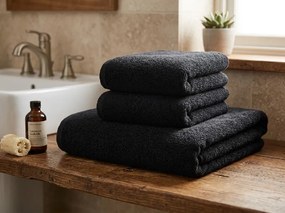 Uterák NORIELLE 50x90 cm čierny, 100% bavlna