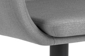 Elegantné otočné kreslo Almond, svetlosivé