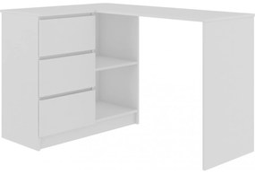 Počítačový stôl B16 ľavý biely