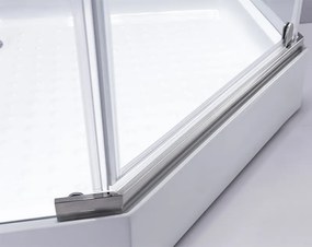 BPS-koupelny Päťuholníkový sprchový kút KZ91A 80x80 chróm/transparent + vanička SXL07A WH biela