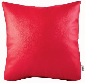 Vankúš červený ekokoža EMI, Vankúš 40x40 cm