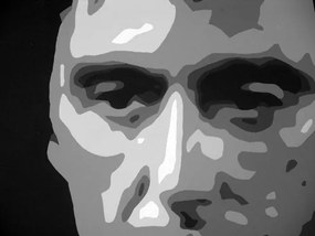 Malovaný POP ART obraz na stěnu SCARFACE-AL PACINO 210x40 cm