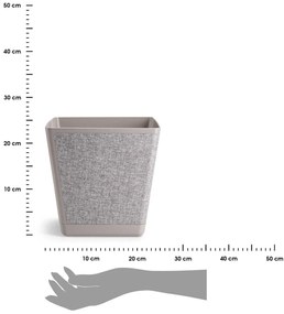 PLASTOVÝ KVETINÁČ PILEA TX 24X24 CM SIVÁ