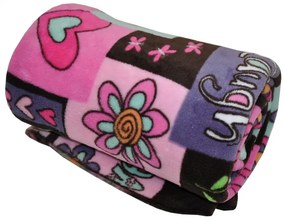 Axin Trading s.r.o. Deka mikroplyš 150x200 cm - barevná mozaika