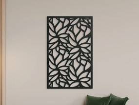 drevko Vyrezávaný obraz na stenu Listy Rozmer obrazu: 44,5 x 28 cm, Farba dekorácie: Čierna