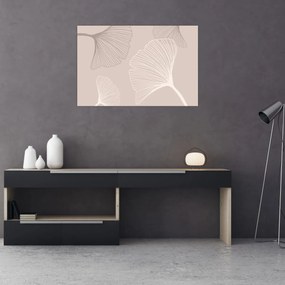 Obraz - Béžové listy N⁰6 (90x60 cm)