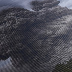 Obraz - Sopečná erupcia (70x50 cm)