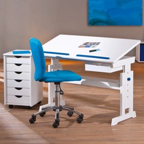 Sconto Nastaviteľný písací stôl BERNIS biela