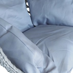 Závesné ratanové hojdacie kreslo SELENA PLUS sivé