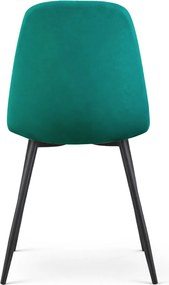 Čalouněná jídelní židle Lumo lahvově zelená