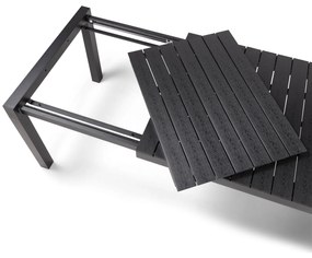 Rozkládací zahradní stůl ORRIOS 205/275 cm černý