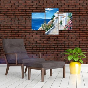 Obraz - Ulička pri mori (90x60 cm)