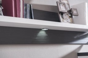 Obývacia stena Caracas kombi 333, grafit/biely lesk, s osvetlením