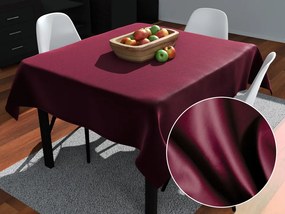 Biante Veľký štvorcový bavlnený saténový obrus ST-004 Vínový 220x220 cm