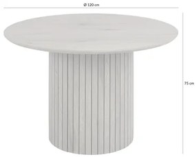 Okrúhly stôl ORBIS s lamelami 120 cm