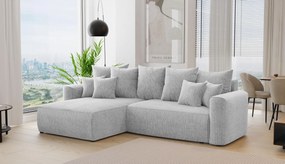 Rohová sedačka Baria (L) (svetlosivá). Akcia -20%. Vlastná spoľahlivá doprava až k Vám domov. 1133097