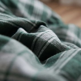 Flanelové obliečky Plaid Green EMI