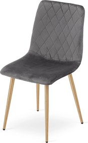 Kreslo TURIN - tmavosivý zamat