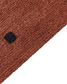 Bavlnený koberec 140 x 200 cm hnedý LAZA Beliani