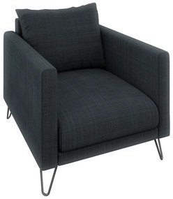 Tmavosivé ženilkové kreslo Freya – Ropez