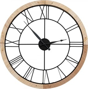 Rea Tutumi, nástenné hodiny 60cm, LOFT ZEGAR MDF, hnedá-čierna, MC70898