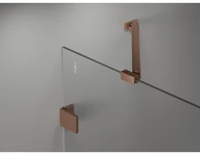 Mexen Lunar Duo, výklopný sprchový kút 110 x 75 cm, 8mm číre sklo, profil medená matná, 834-110L-075P-65-00
