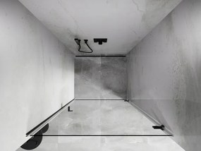 Mexen, Mexen Lunar-B výklopné pravé sprchové dvere 95 cm, transparentné, pištoľový kov - 832-095-000-95-00-P