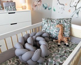 Baby Nellys Mantinel pletený vrkoč Vafel, Žirafa 160x16