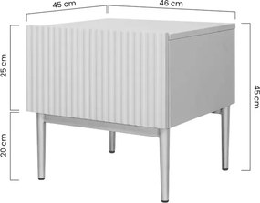 Sada nočných stolíkov Nicole 2 ks - kašmírová / čierna