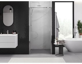 Mexen Exo, 1-krídlové dvere do otvoru 60x200 cm, 6mm číre sklo, chrómový profil, 817-060-000-01-00