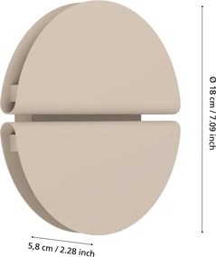 Eglo 902121 - LED Vonkajšie nástenné svietidlo PIANOSA LED/4,5W/230V IP44 béžová