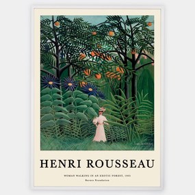 Plagát Woman Walking in an Exotic Forest | Henri Rousseau