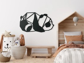 drevko Drevená nálepka do detskej izby Panda Rozmer obrazu: 26 x 44,5 cm, Farba dekorácie: Čierna