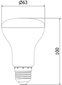 Mexen Nova, LED žiarovka E27, R63, 12W, Neutrálna - 4000K, 1260 lm - L104-E27-1240-01